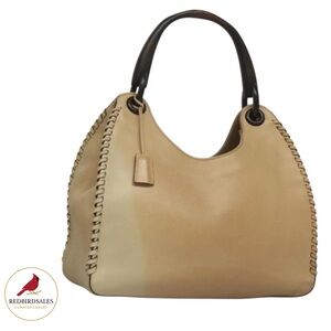 Gucci Whipstitch Leather Wood handle Bag